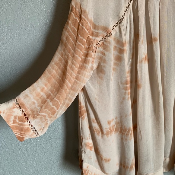Free People Oversized Tie Dye Blouse - Picture 3 of 4